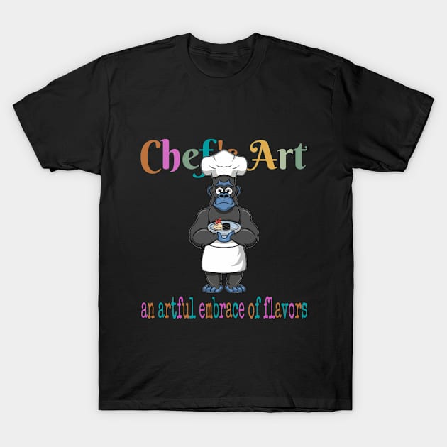 Gorilla Chef T-Shirt by pmArtology